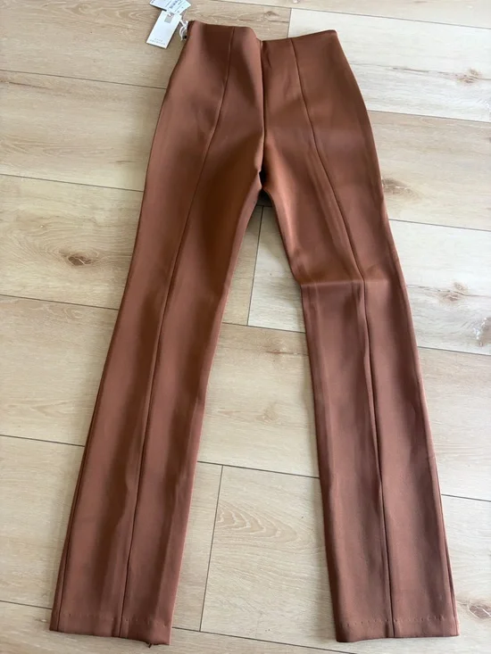 Good American Rust Brown High-Rise Tailored pants - Picture 4 of 14